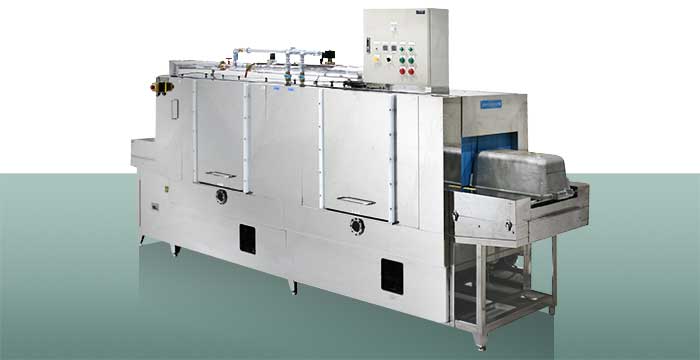 八木式 連続炊飯釜洗浄機