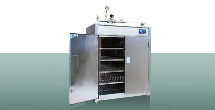 八木式 蒸気式 食器·食缶消毒保管庫
