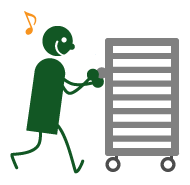 カート型なので移動も自由!のイメージ