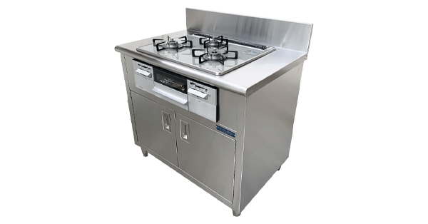 システムキッチン-家庭用コンロ使用-